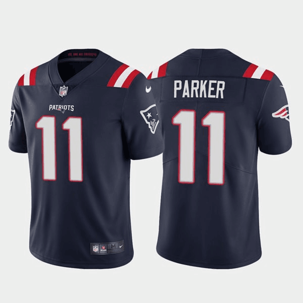 Men's New England Patriots #11 DeVante Parker Navy Vapor Untouchable Limited Stitched Jersey Men's New England Patriots #11 DeVante Parker Navy Vapor Untouchable Limited Stitched Jersey